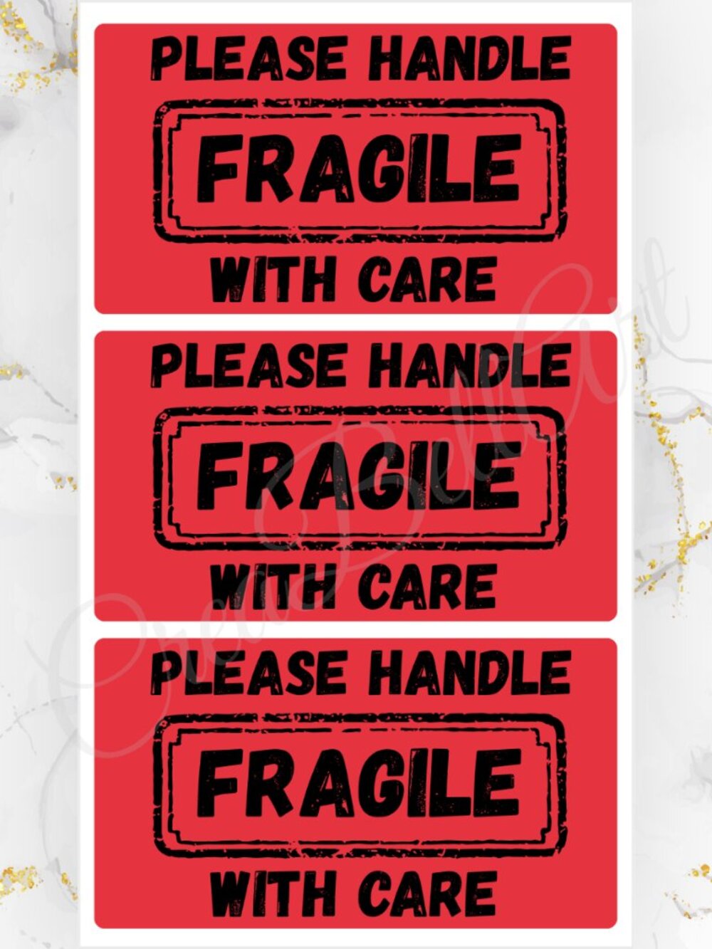 100 Fragile Stickers for Packaging | Small Business Labels